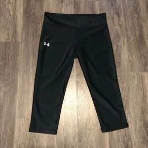 Under Armour Black Heatgear Capri Training Tights